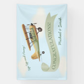  Baby shower van een vliegtuig Spandoek (Verticaal)
