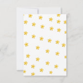 Baby shower van eenvoudige zonnebloempitten kaart (Achterkant)