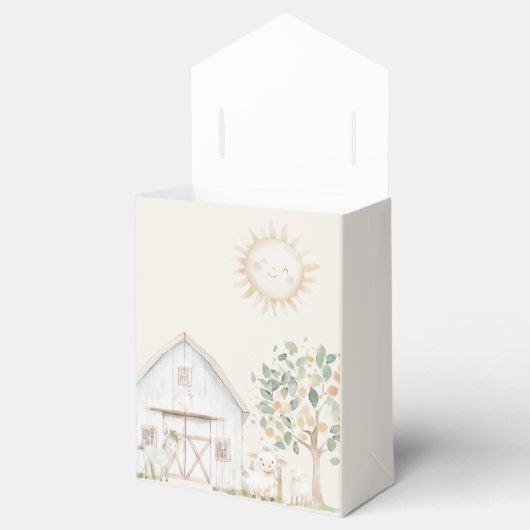 Baby shower van Farm Animals Meadow Friends Bedankdoosjes (Geopend)