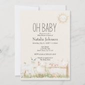 Baby shower van Farm Animals Meadow Friends Kaart (Voorkant)