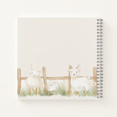Baby shower van Farm Animals Meadow Friends Notitieboek (Achterkant)