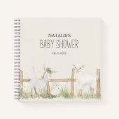 Baby shower van Farm Animals Meadow Friends Notitieboek (Voorkant)