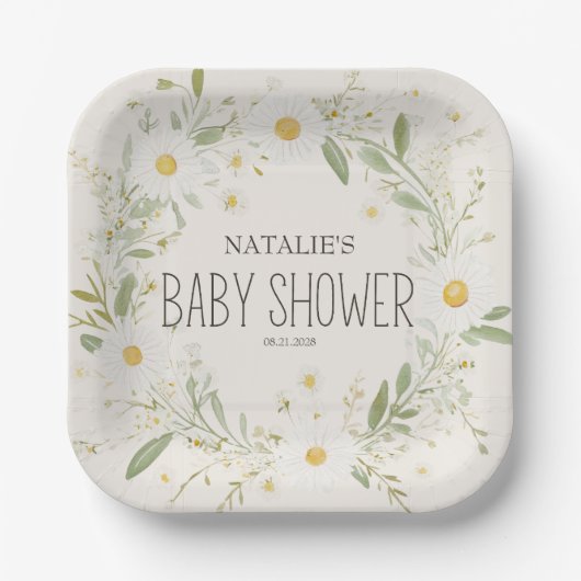 Baby shower van Farm Animals Meadow Friends Papieren Bordje (Voorkant)