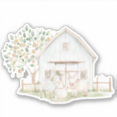 Baby shower van Farm Animals Meadow Friends Sticker (Voorkant)