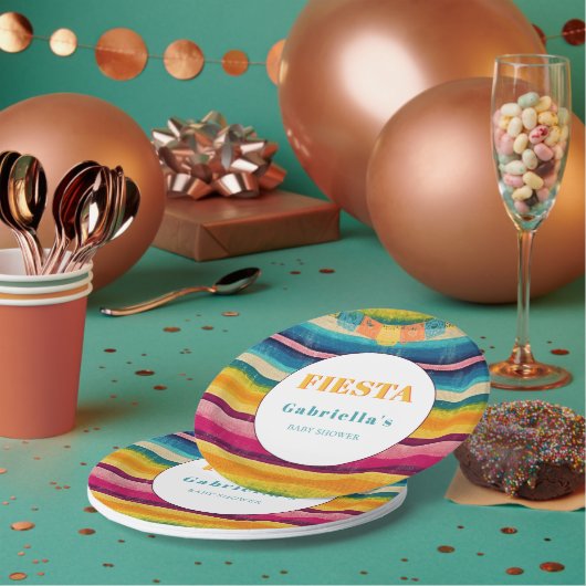 Baby shower van Fiesta Papel Picado Papieren Bordje (Multi)