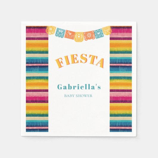 Baby shower van Fiesta Papel Picado Servet (Voorkant)
