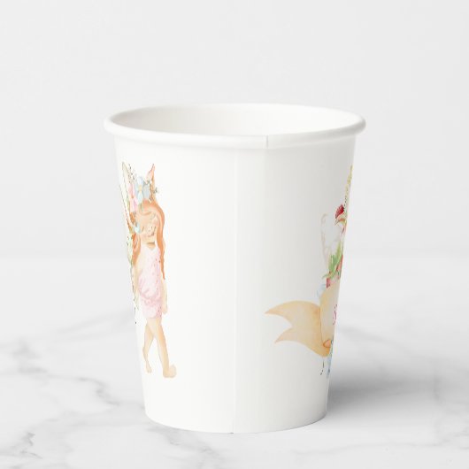 Baby shower van fijne moerassen en aardbeien  papieren bekers (Rechts)