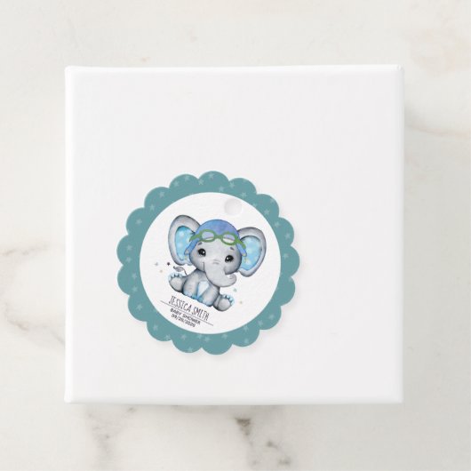 Baby shower van flessenvliegtuig met wielWaterverf Bedankjes Labels (In situ)