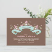 Baby shower van Floral Banner Kaart (Staand voorkant)