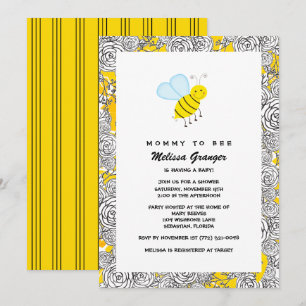 Baby shower van Floral Bumblebee Kaart