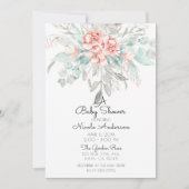 Baby shower van Floral Greeneral Soft Spring Kaart (Voorkant)