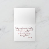 Baby shower van Floral Pink Bedankkaart (Binnen)