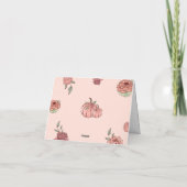 Baby shower van Floral Pink Bedankkaart (Achterkant)