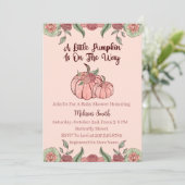 Baby shower van Floral Pink Kaart (Staand voorkant)