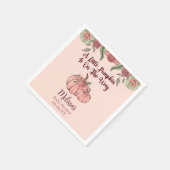 Baby shower van Floral Pink Servet (Hoek)