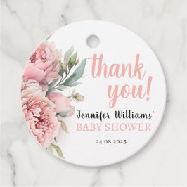 Baby shower van Floral pony's Bedankjes Labels