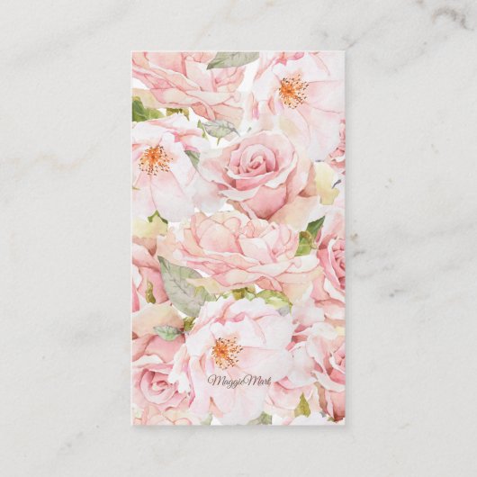 Baby shower van  Floral Rocking Horse Informatiekaartje (Achterkant)