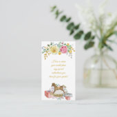 Baby shower van Floral Rocking Horse Informatiekaartje (Staand voorkant)