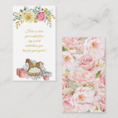 Baby shower van Floral Rocking Horse Informatiekaartje (Voorkant / Achterkant)