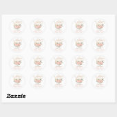 Baby shower van Floral Tea Party Ronde Sticker (Vel)