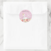 Baby shower van florztoen ronde sticker (Tas)