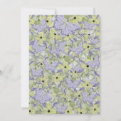 Baby shower van Franse vlinder- en bloemkool Kaart (Achterkant)