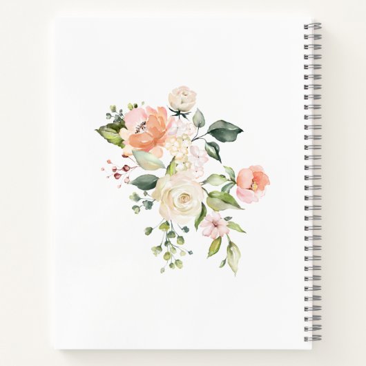 Baby shower van gebladerte notitieboek (Achterkant)