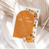 Baby shower van gebrande oranje Herfst Kaart