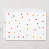 Baby shower van gekleurde Stippen Kaart (Achterkant)