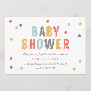 Baby shower van gekleurde Stippen Kaart