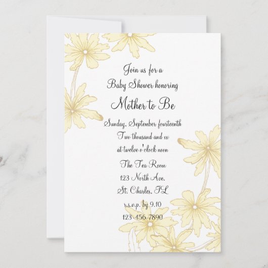 Baby shower van Gele Dagen Kaart (Voorkant)