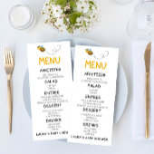 Baby shower van gele honingbijen menu