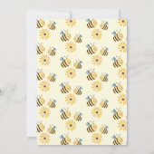 Baby shower van gematigde geelbruin en zonnebloeme kaart (Achterkant)