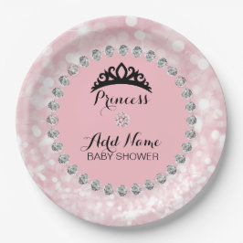 Baby shower van gepersonaliseerd roze Meisje Princ Papieren Bordje