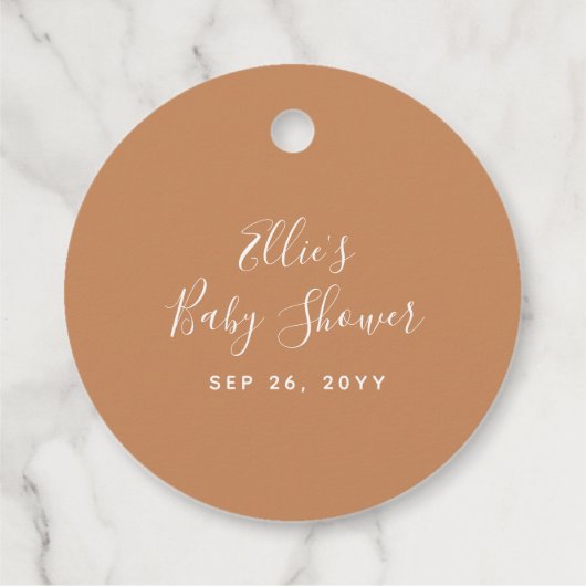 Baby shower van geverfde maan bedankjes labels (Achterkant)