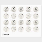 Baby shower van Ghost en Skulls Halloween Little B Ronde Sticker (Vel)