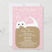 Baby shower van Ghost Pink Halloween Boo Kaart (Voorkant)