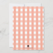 Baby shower van Gingham en Pig Baby Q Kaart (Achterkant)