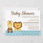 Baby shower van Giraffe- en luimvee Kaart (Voorkant)