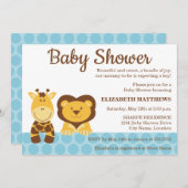 Baby shower van Giraffe- en luimvee Kaart (Voorkant / Achterkant)