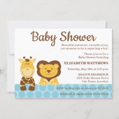 Baby shower van Giraffe- en luimvee Kaart (Voorkant)