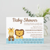Baby shower van Giraffe- en luimvee Kaart (Staand voorkant)