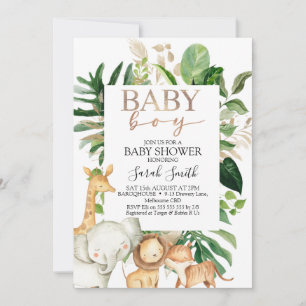 Baby shower van Goud en Groen olievlek Kaart