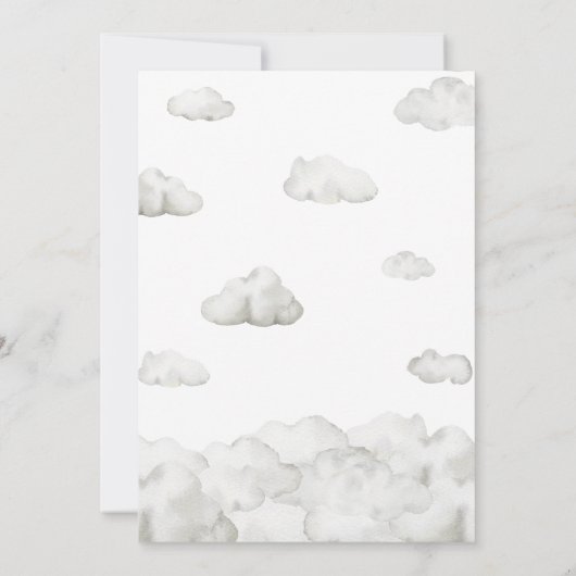 Baby shower van Green Hot Air Ballon Kaart (Achterkant)