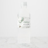 Baby shower van Green Hot Air Ballon Waterfles Etiket (Voorkant)
