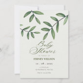 Baby shower van Green Leaf Kaart (Voorkant)