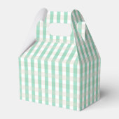 Baby shower van Green & Tan Gingham Bedankdoosjes (Achterkant)