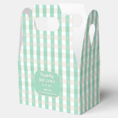 Baby shower van Green & Tan Gingham Bedankdoosjes (Geopend)