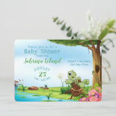 Baby shower van griesmeel en Baby-schildpadden Kaart (Staand voorkant)