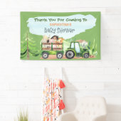 Baby shower van groene tractorboys voor landbouwhu spandoek (Insitu)